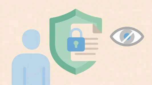 ilustracao de escudo de protecao e documento com cadeado para politica de privacidade